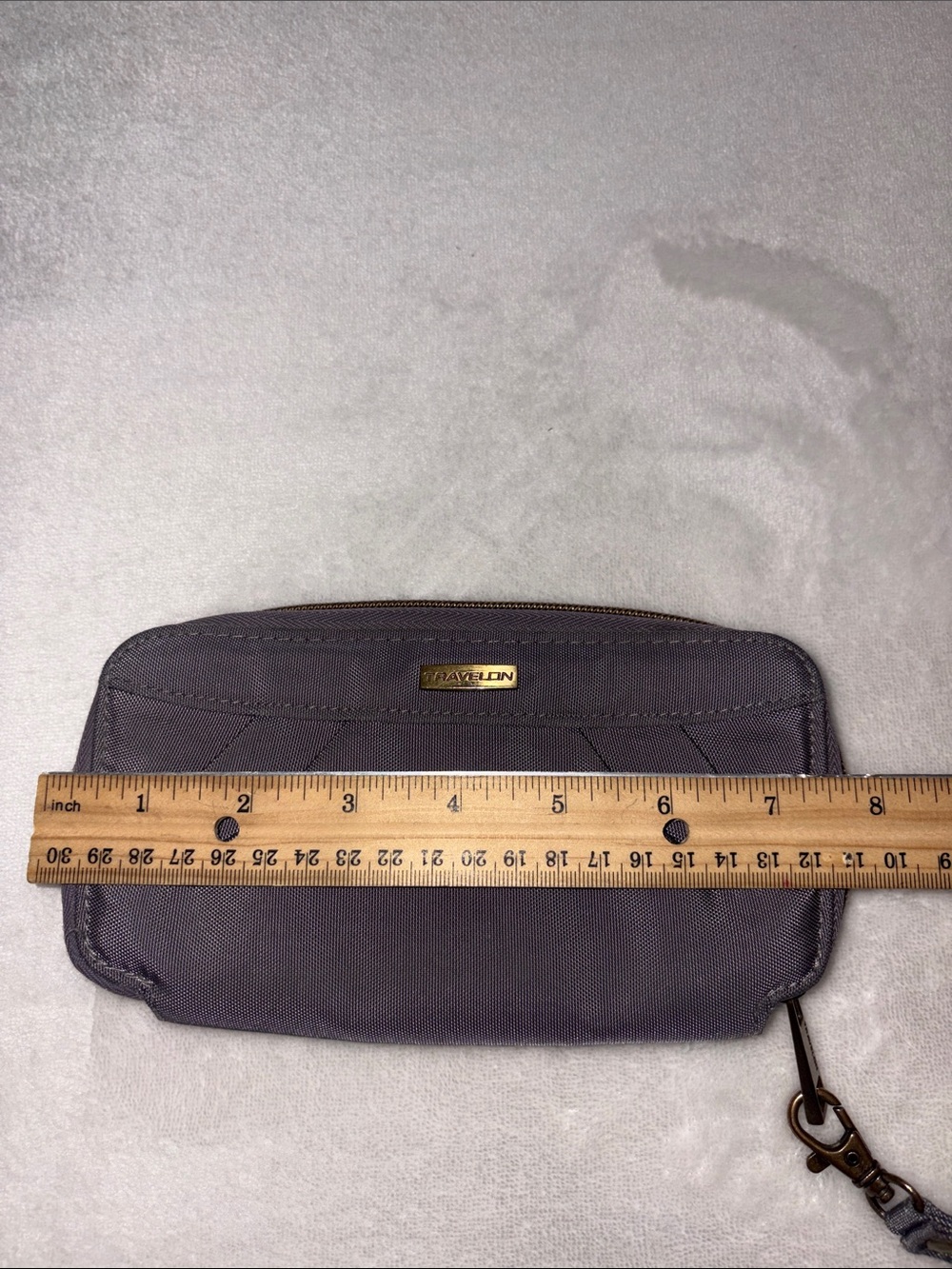 Travelon Dark Gray Wristlet Wallet with Gold Accent - Picture 3 of 7